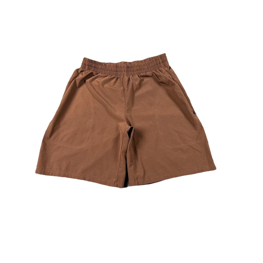 VRST Mens Athletic Shorts Size Small Brown Unlined Zip Pockets Gym Casual Run